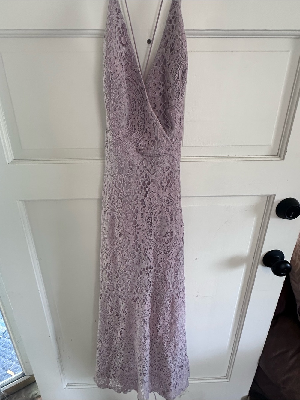 ASOS Lilac Lace lace up midi Dress
